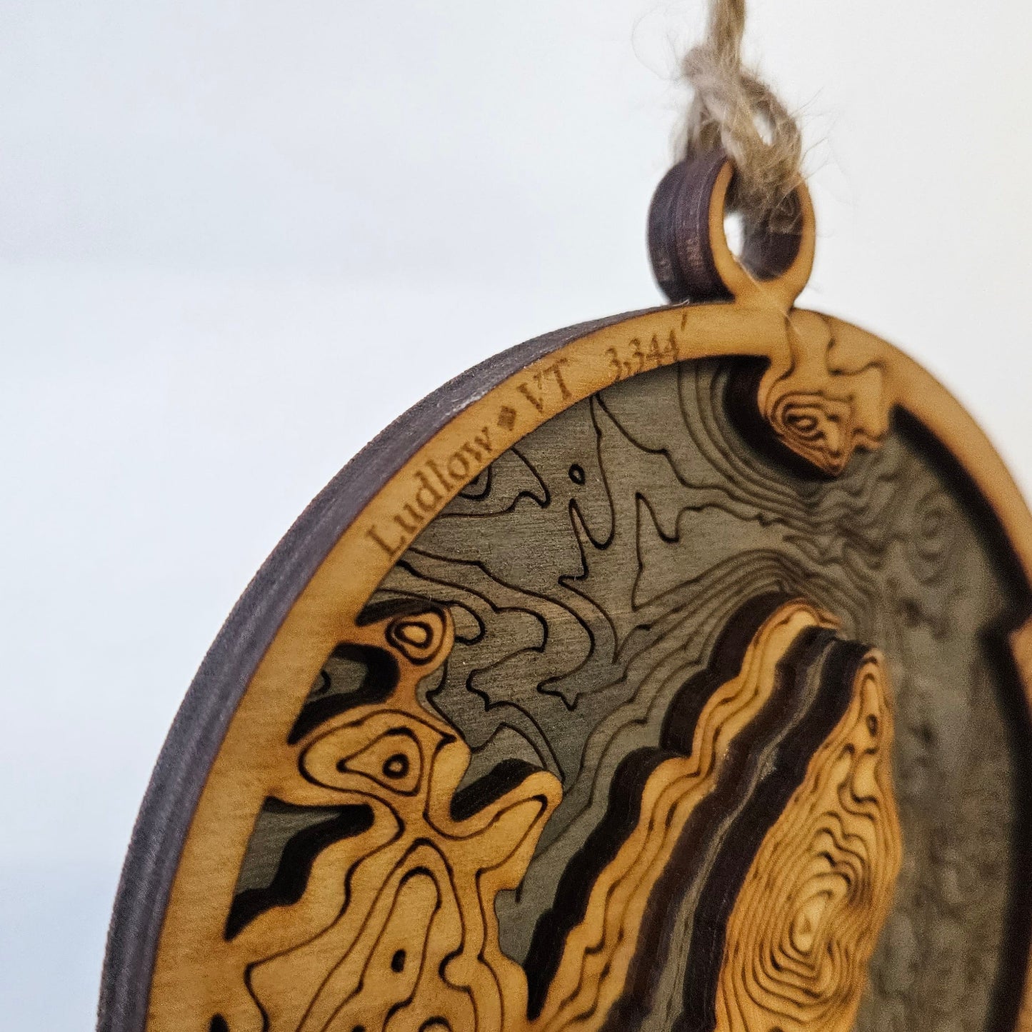 Okemo Mountain, VT | 3d Wooden Topgraphy Ornament