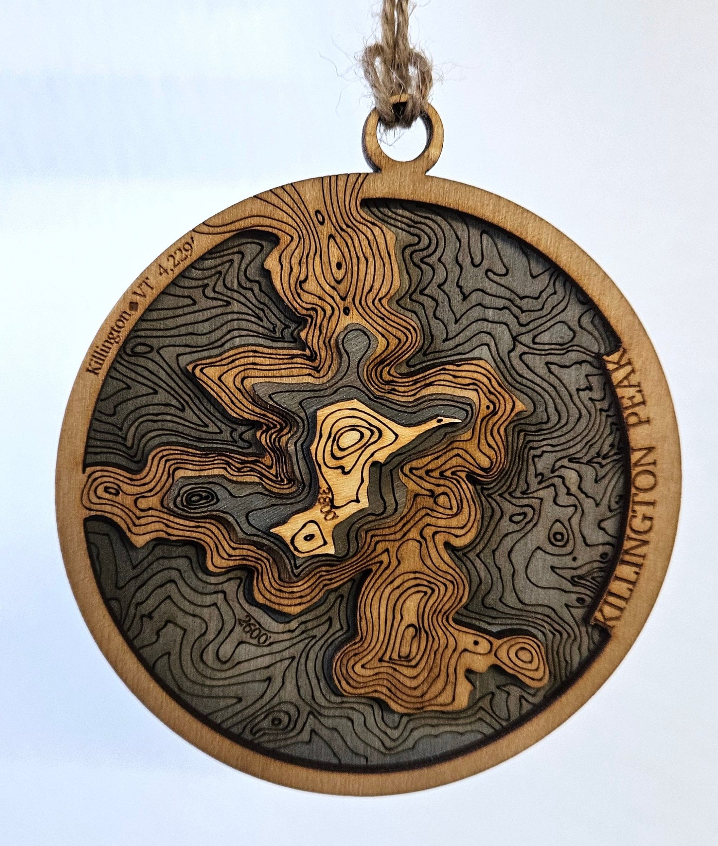 Killington Mountain, VT | 3d Wooden Topgraphy Ornament