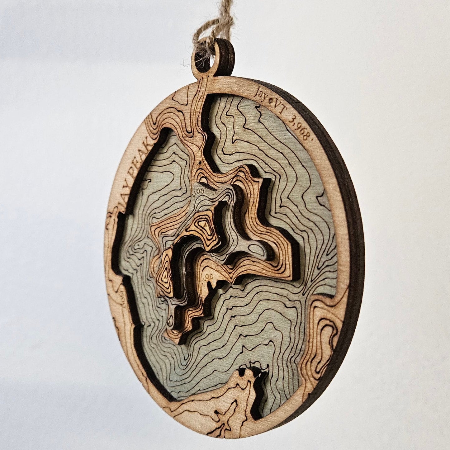 Jay Peak, VT | 3d Wooden Topgraphy Ornament