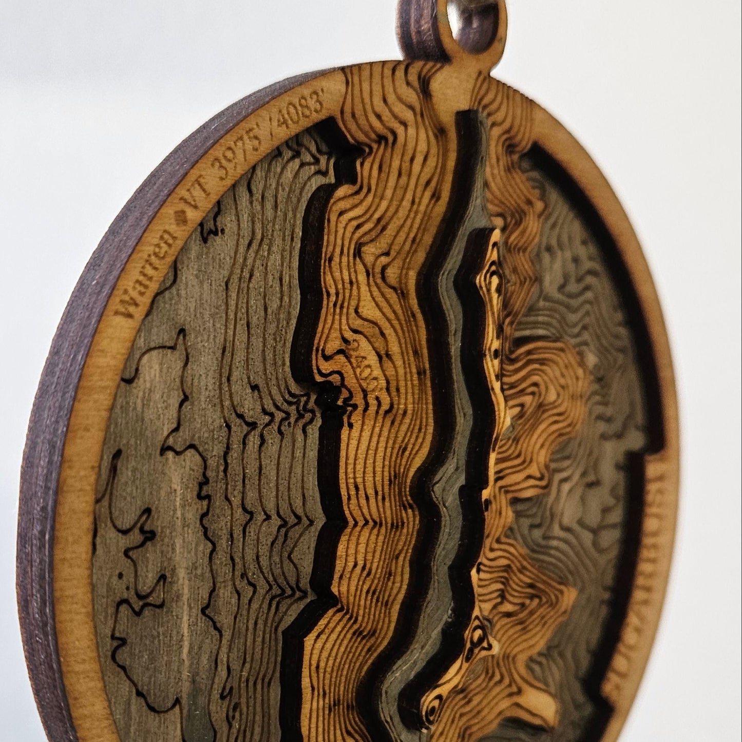 Sugarbush, VT | 3d Wooden Topgraphy Ornament