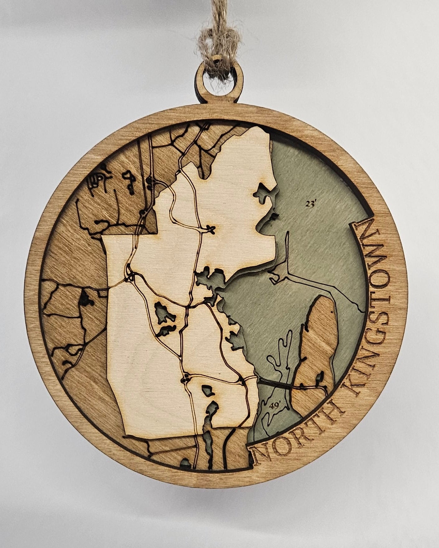North Kingstown, Rhode Island | 3D Wooden Ornament