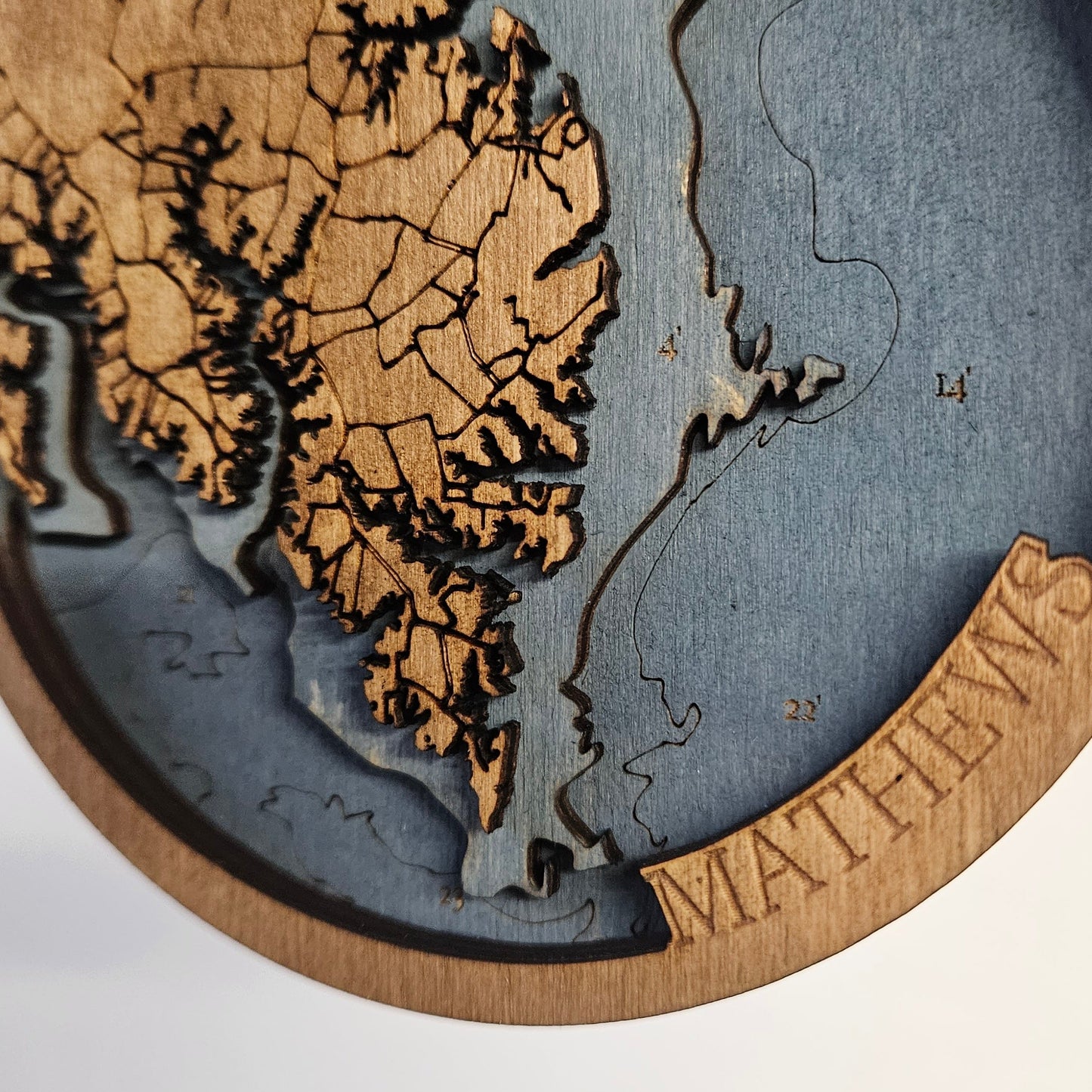 Mathews, VA | 3D Wooden Ornament