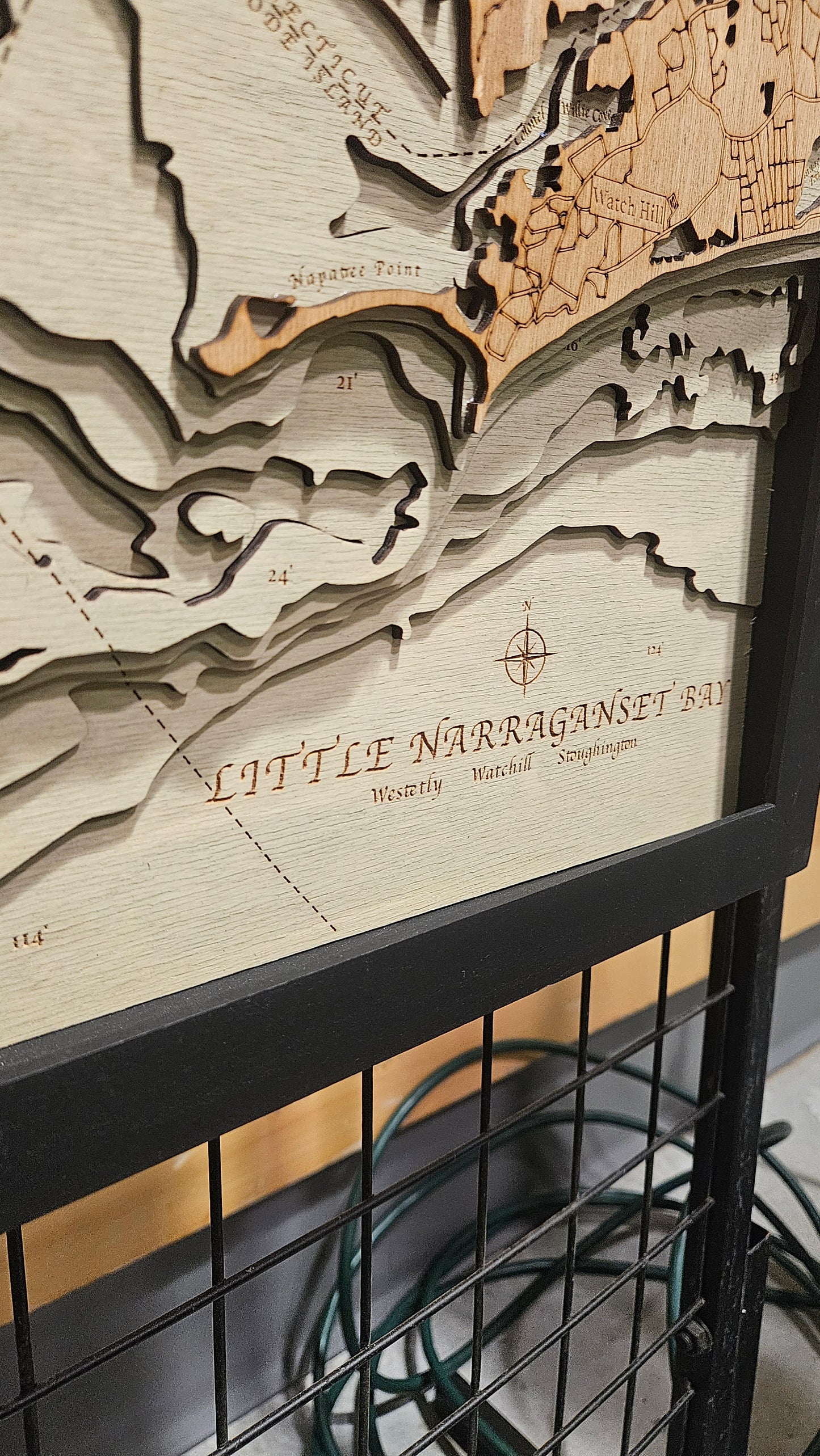 Little Narrgansett, Rhode | 3D Wooden Chart