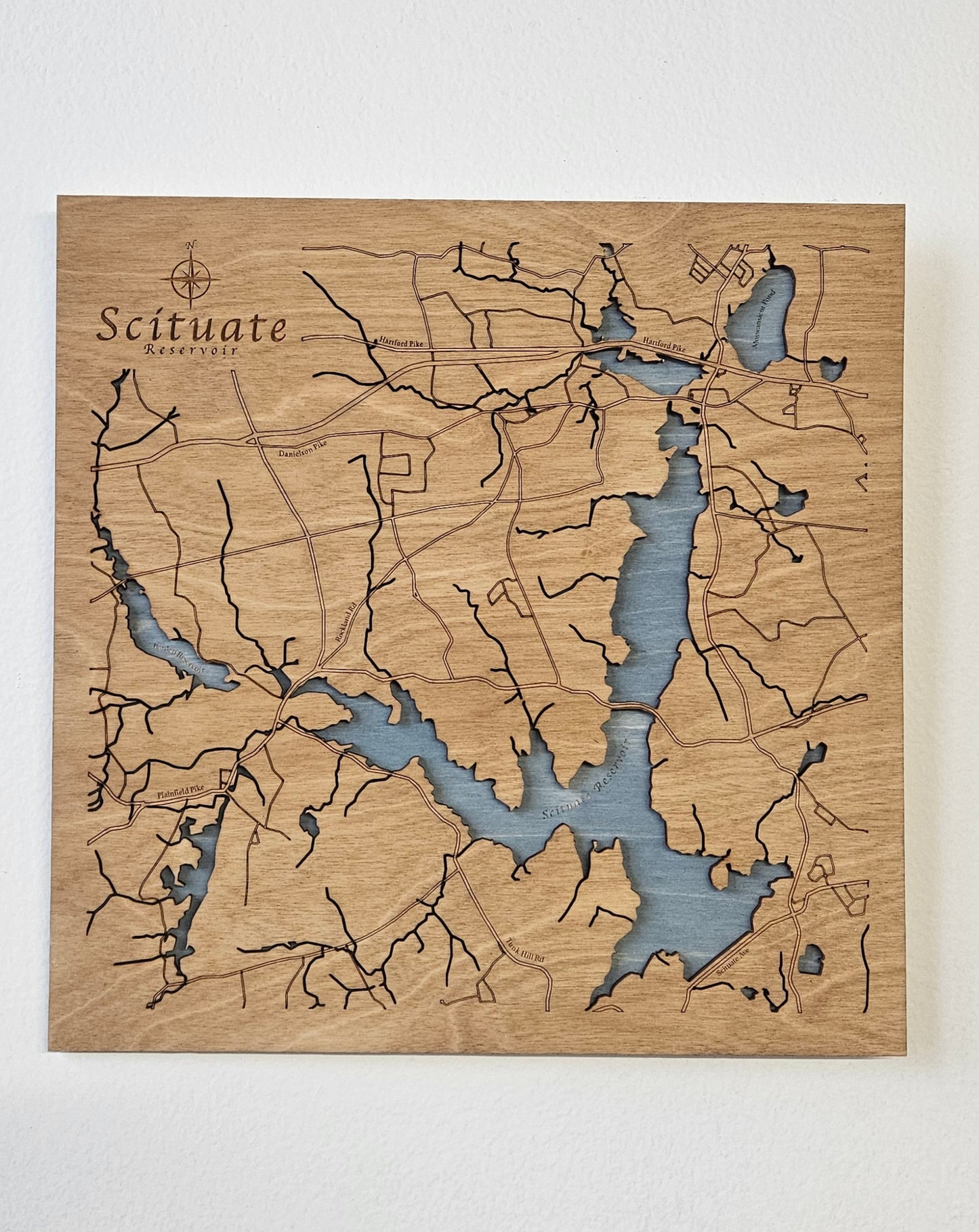 Scituate Reservoir | Wooden Chart