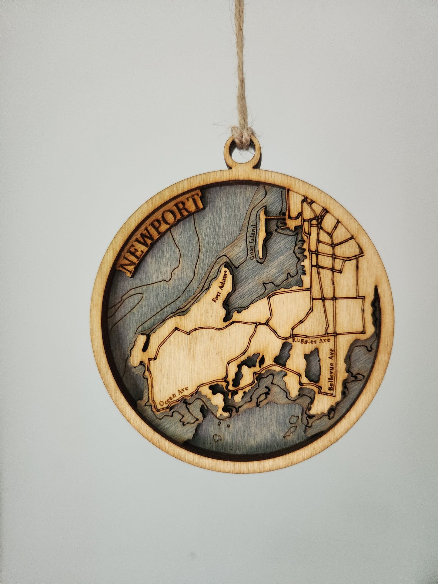 Newport, Rhode Island | Bathymetric 3d Ornament