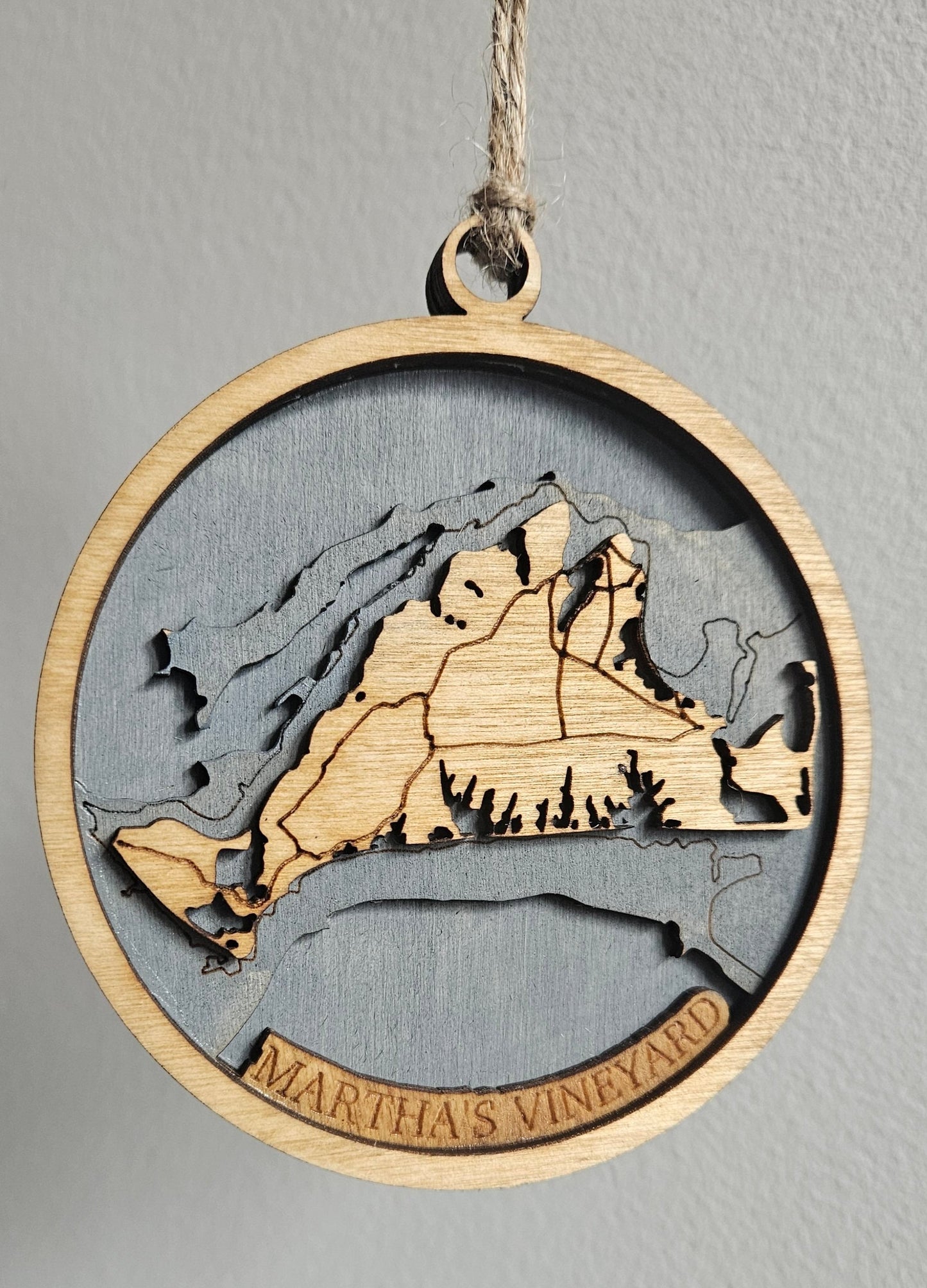 Martha's Vineyard, Massachusetts | bathymetric Ornament