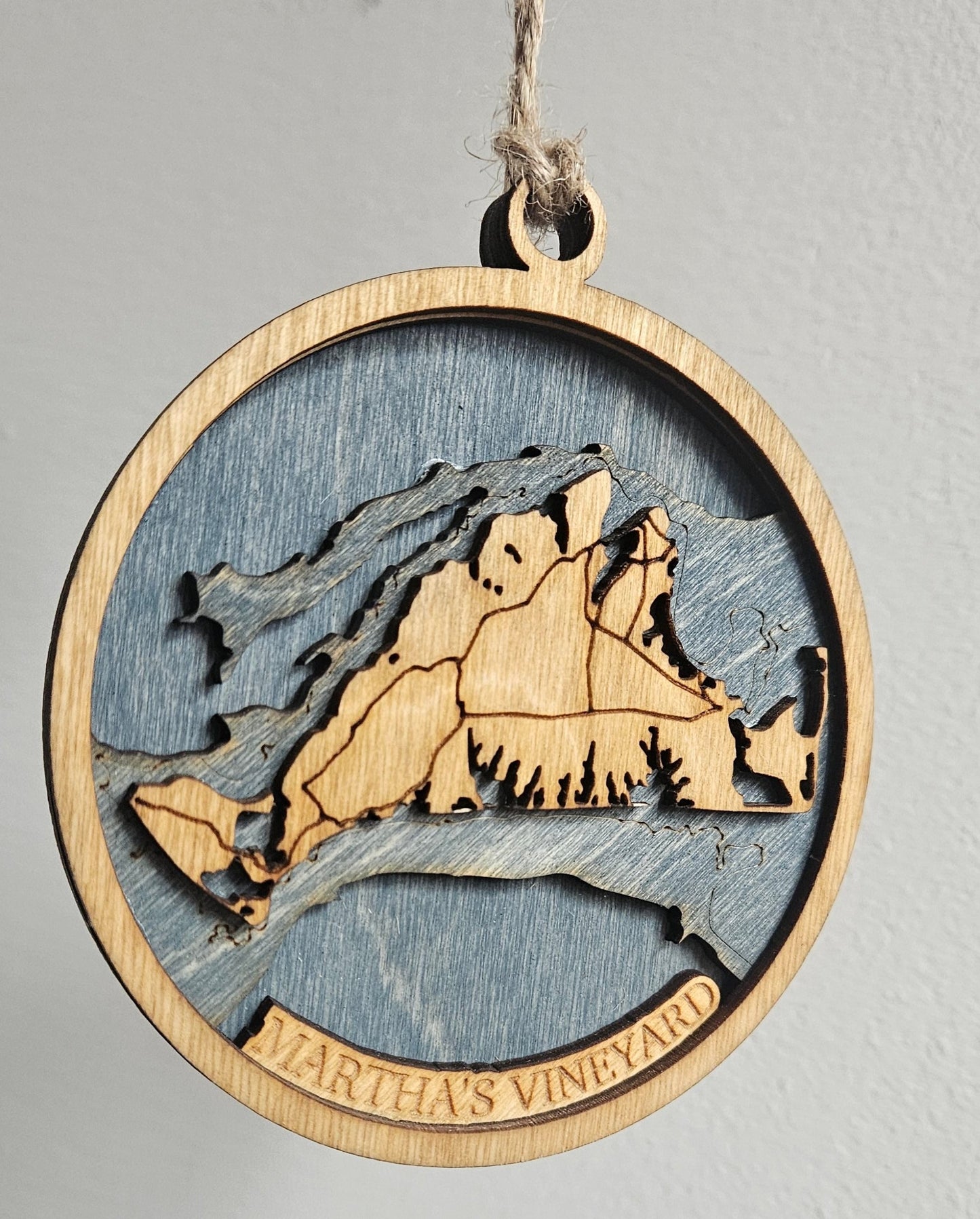 Martha's Vineyard, Massachusetts | bathymetric Ornament