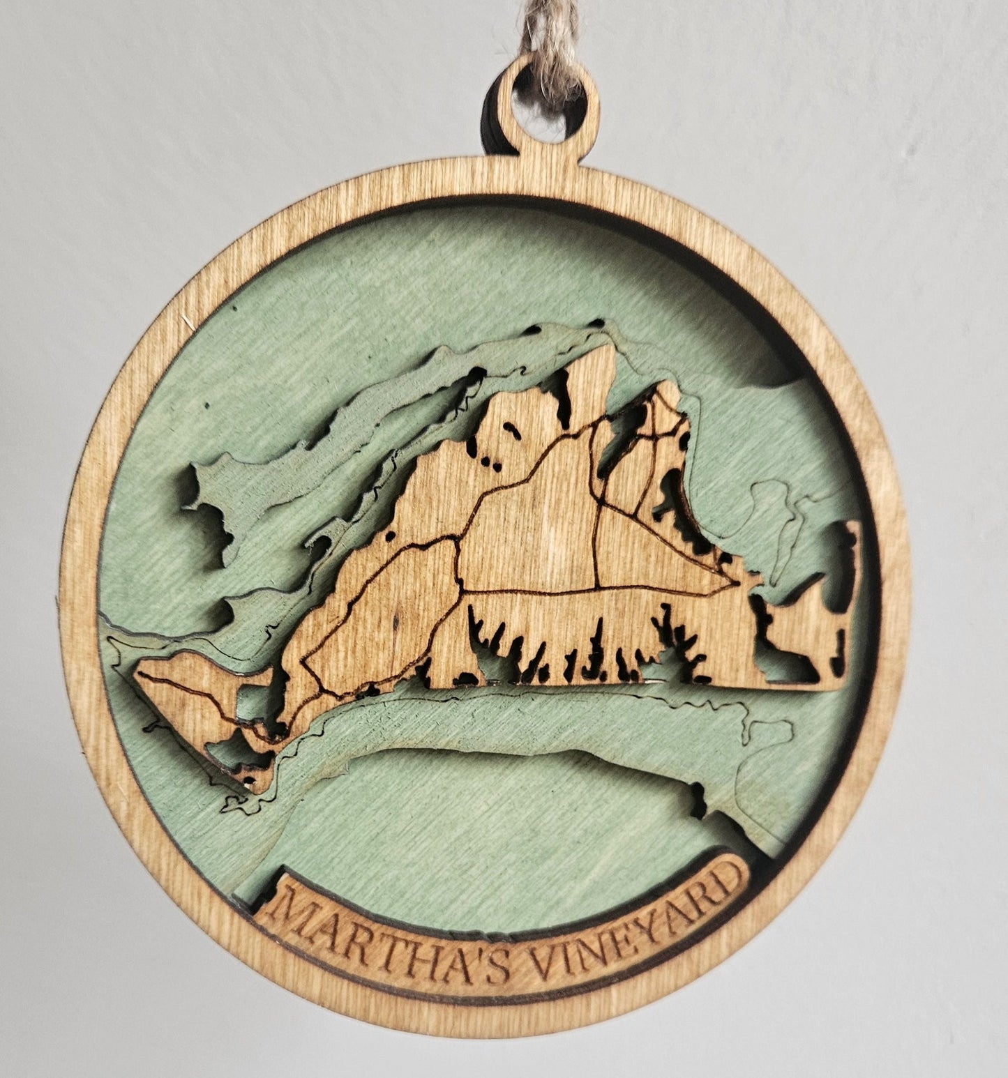 Martha's Vineyard, Massachusetts | bathymetric Ornament