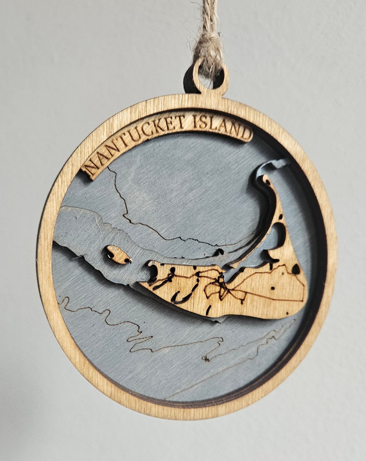 Nantucket Island, Massachusetts | bathymetric Ornament