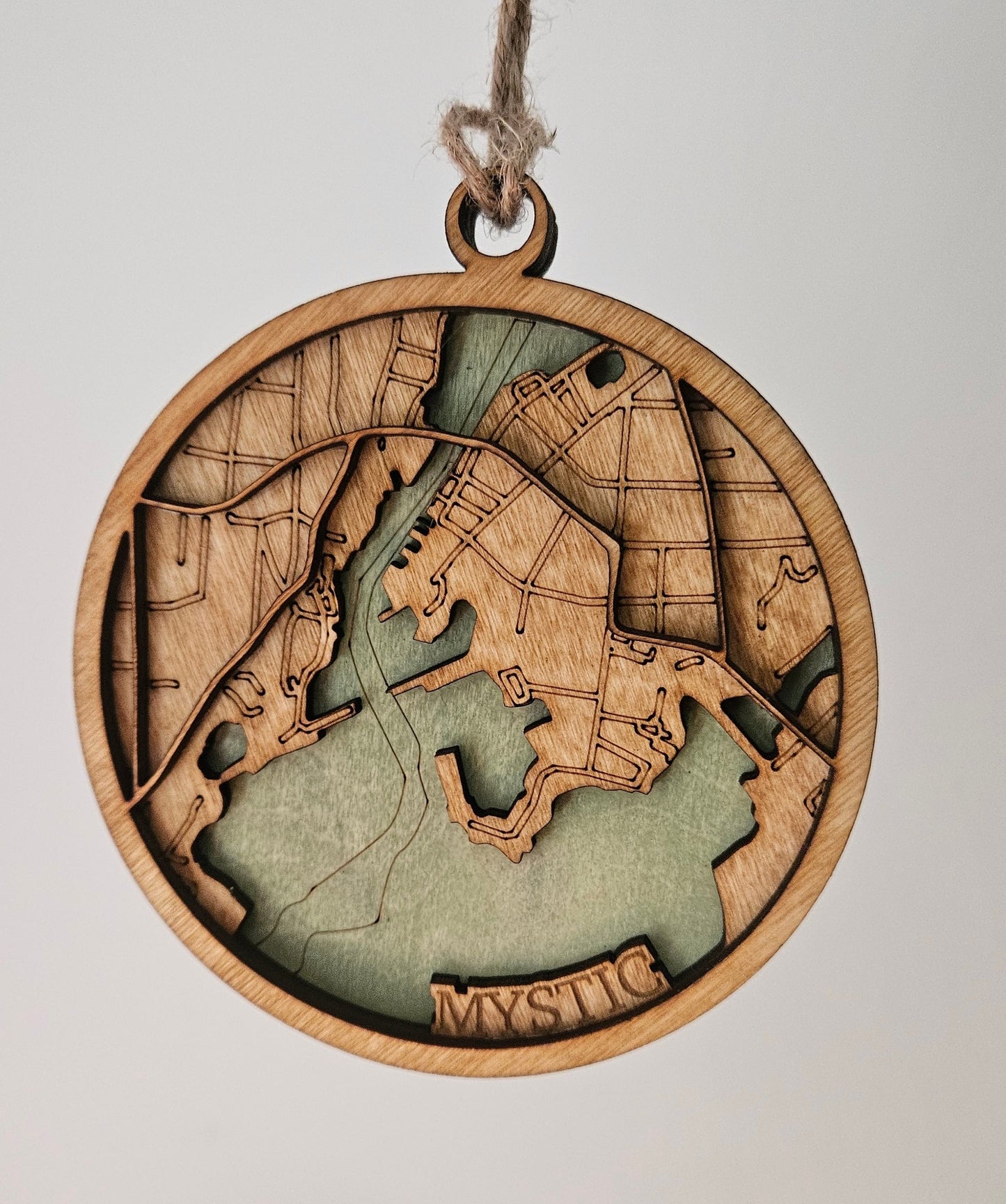 Mystic, Connecticut | Bathymetric 3d Ornament