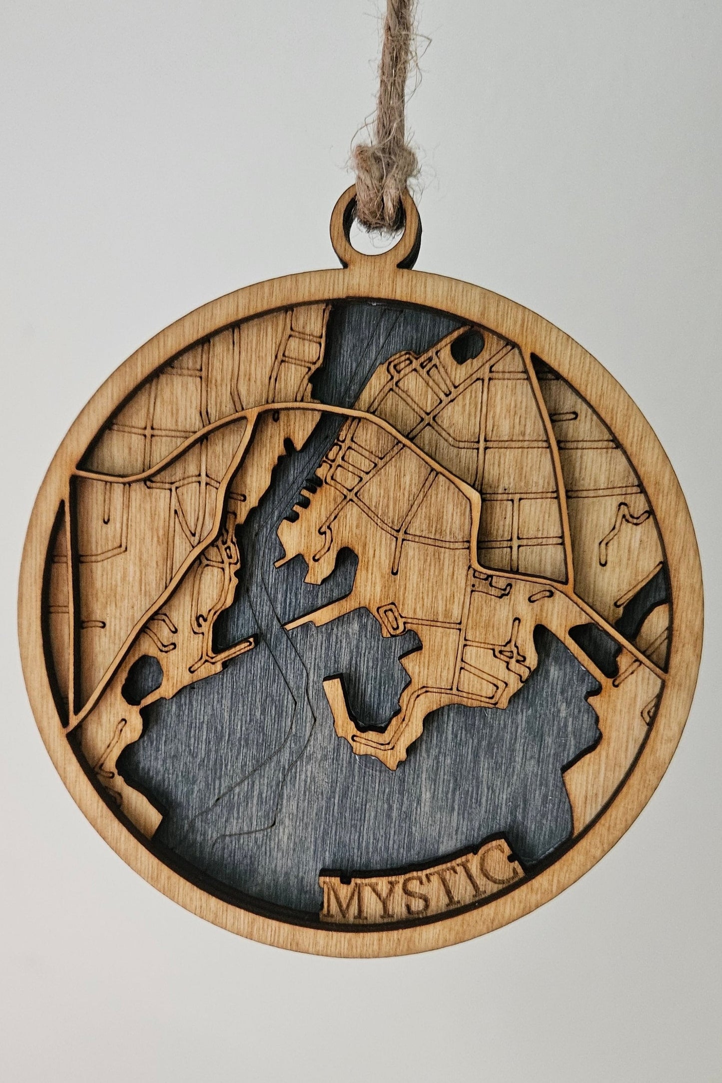 Mystic, Connecticut | Bathymetric 3d Ornament