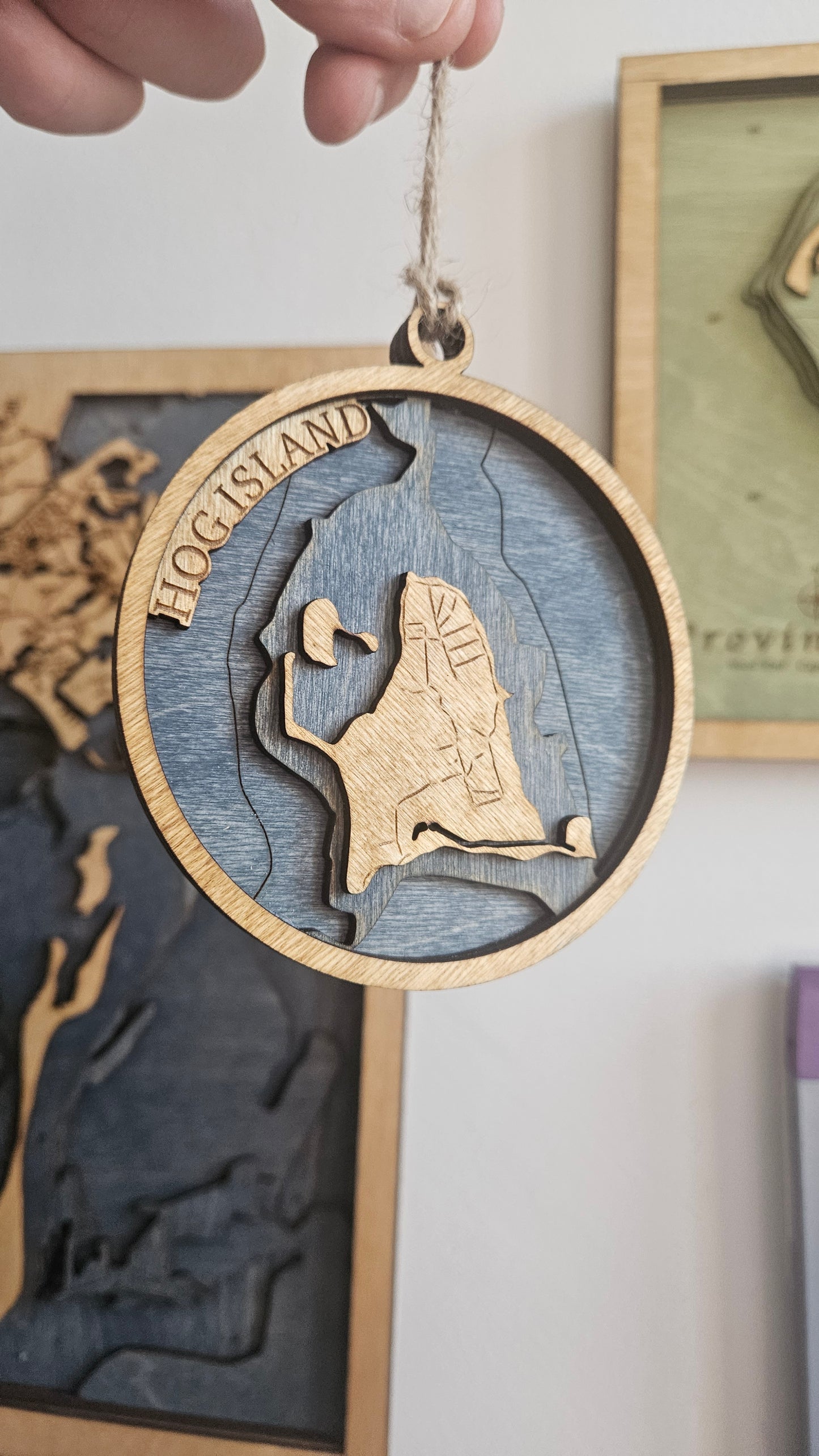 Hog Island, Rhode Island | Wooden Ornament