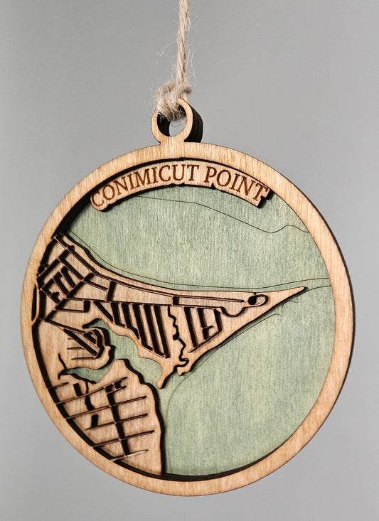 Conimicut Point - 3D Map Ornaments