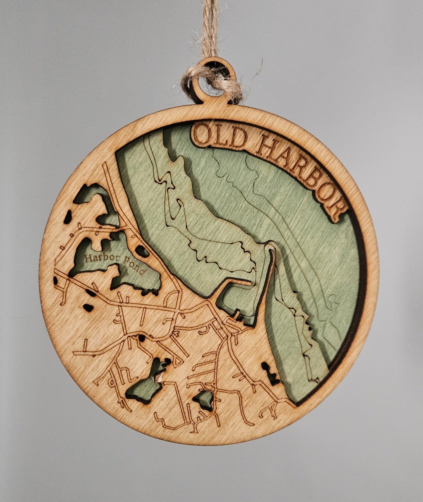 Old Harbor, Block Island | 3D Map Ornaments