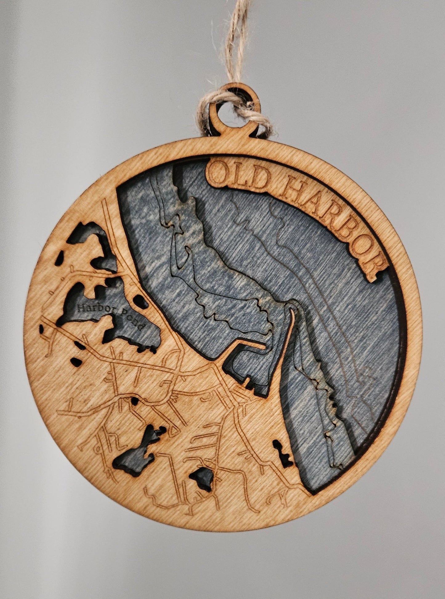 Old Harbor, Block Island | 3D Map Ornaments