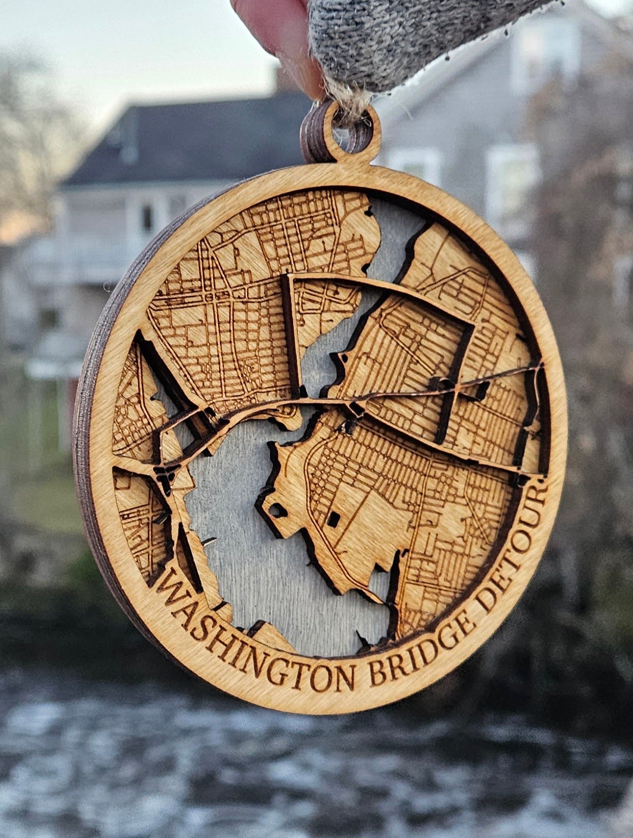 Washington Bridge Detour | 3d Map Ornament