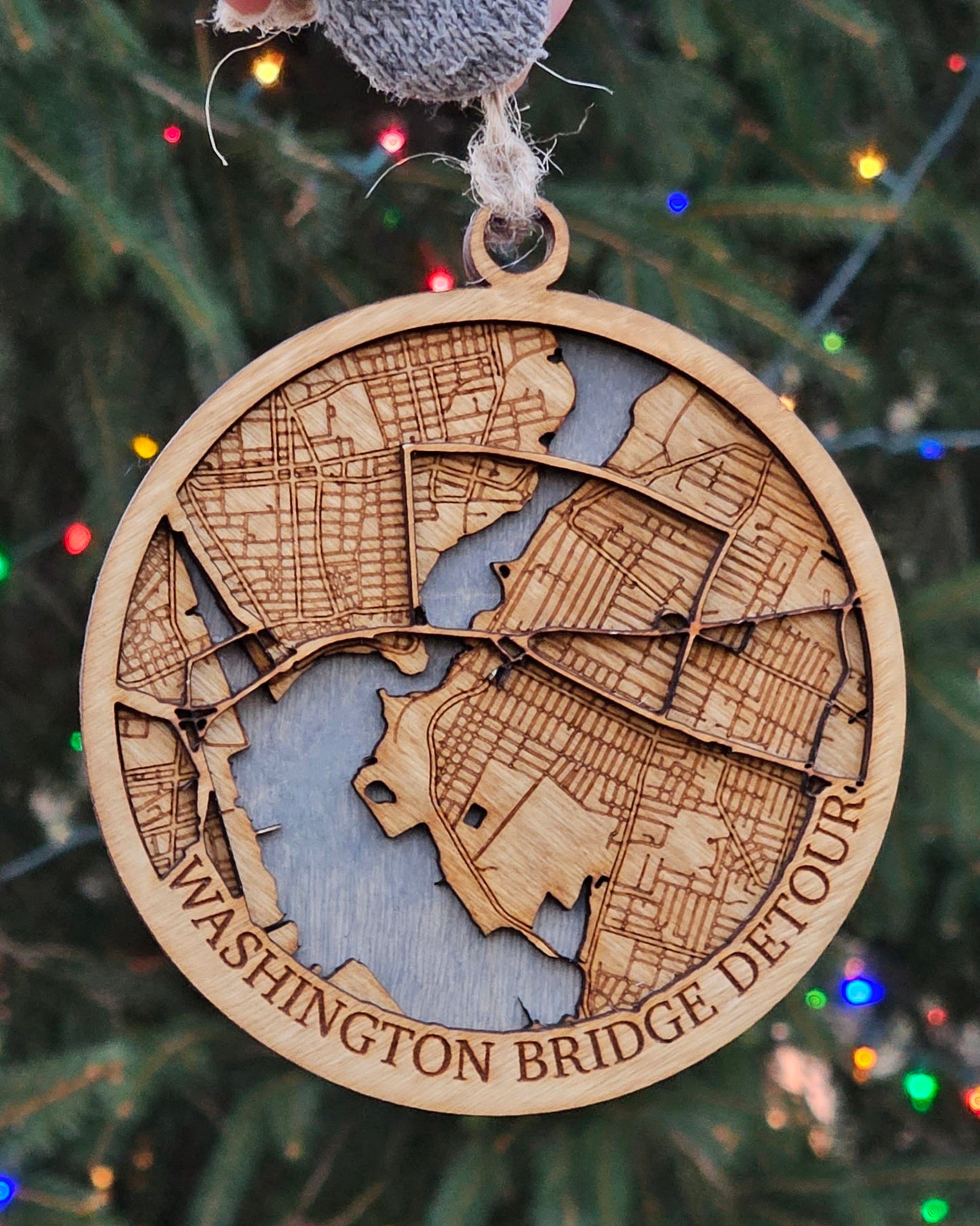 Washington Bridge Detour | 3d Map Ornament