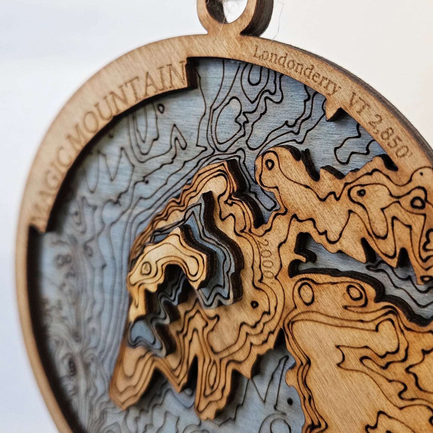 Magic Mountain, VT | 3d Wooden Topgraphy Ornament