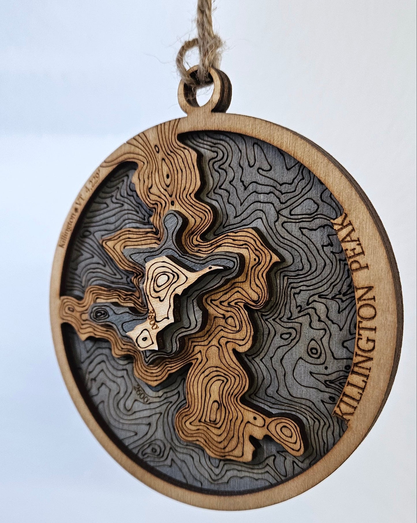 Killington Mountain, VT | 3d Wooden Topgraphy Ornament