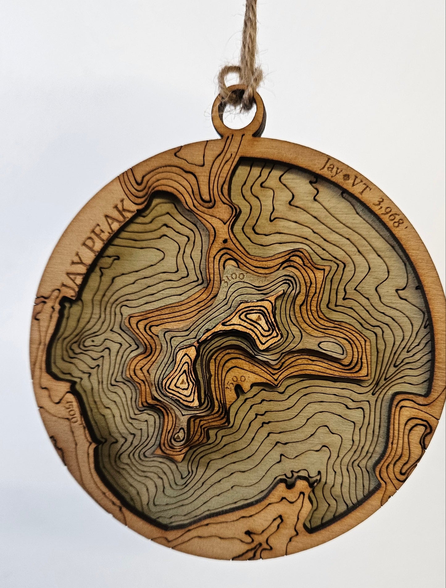 Jay Peak, VT | 3d Wooden Topgraphy Ornament