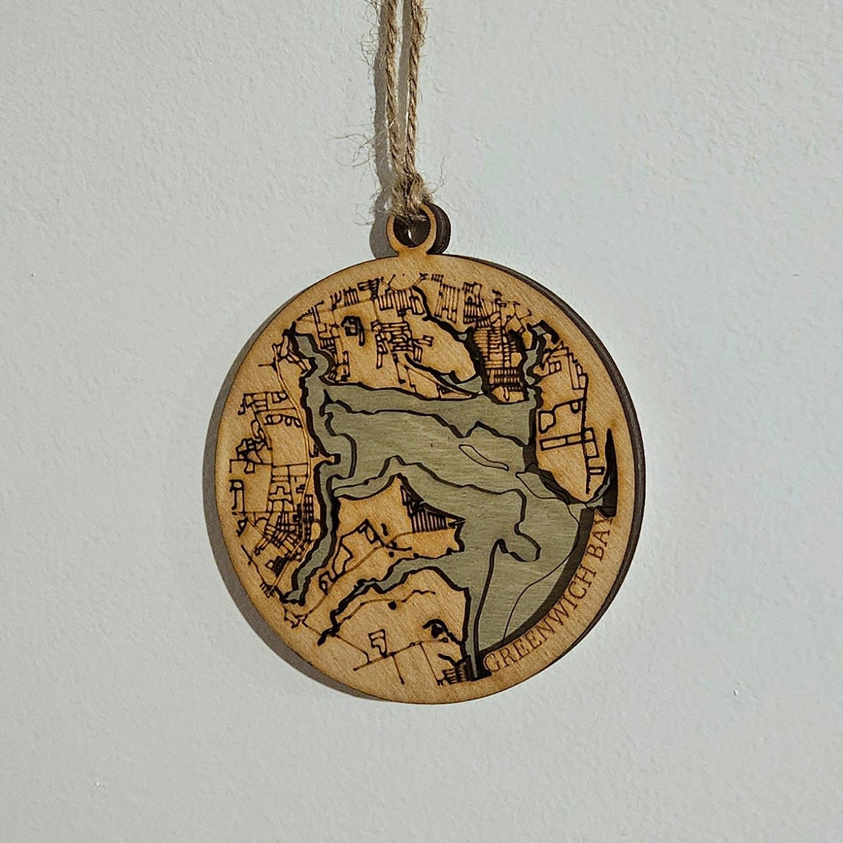 Greenwich Bay, Rhode Island | 3d Wooden Ornament