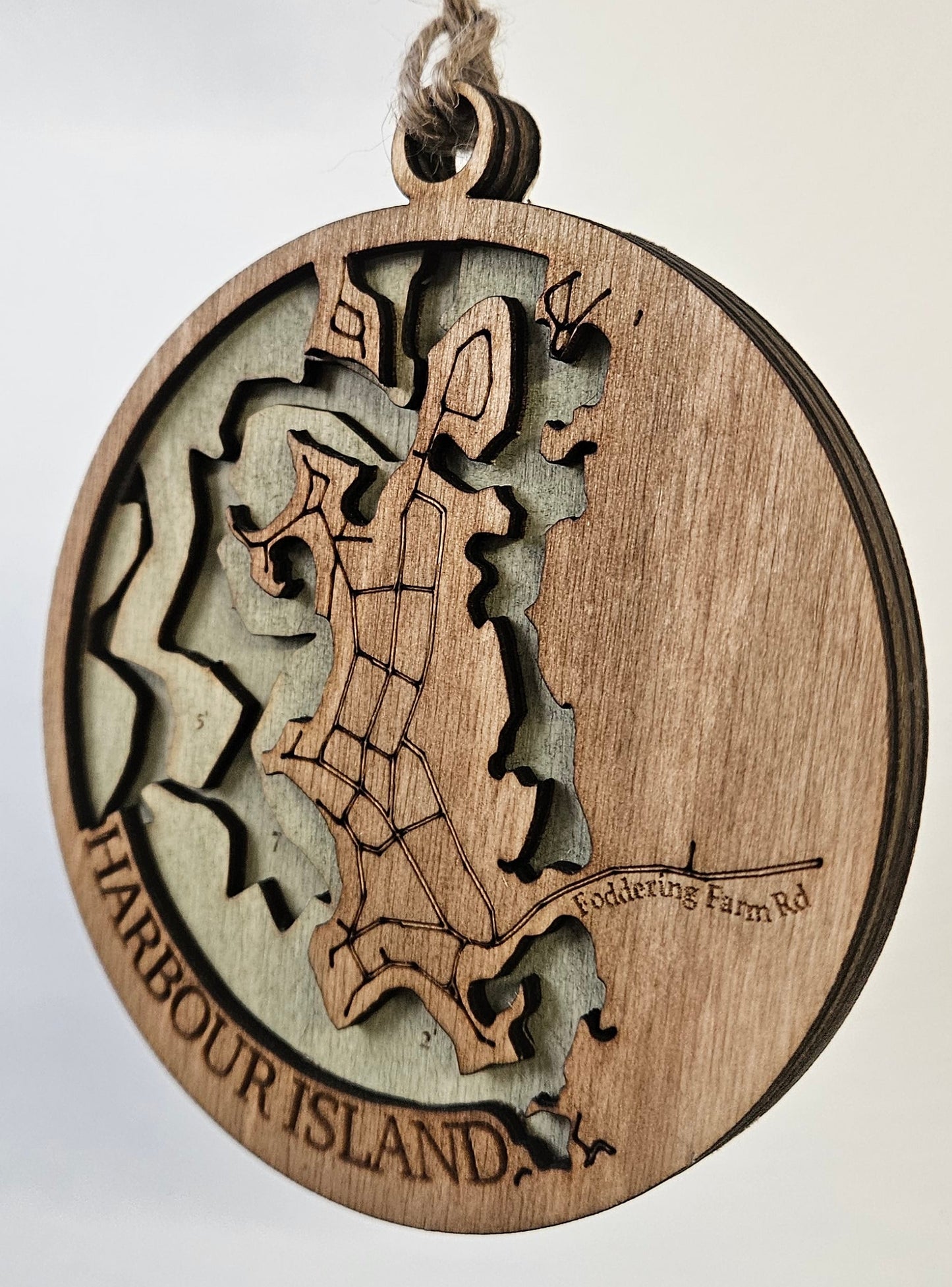 Harbour Island, Narragansett | 3D Wooden Ornament