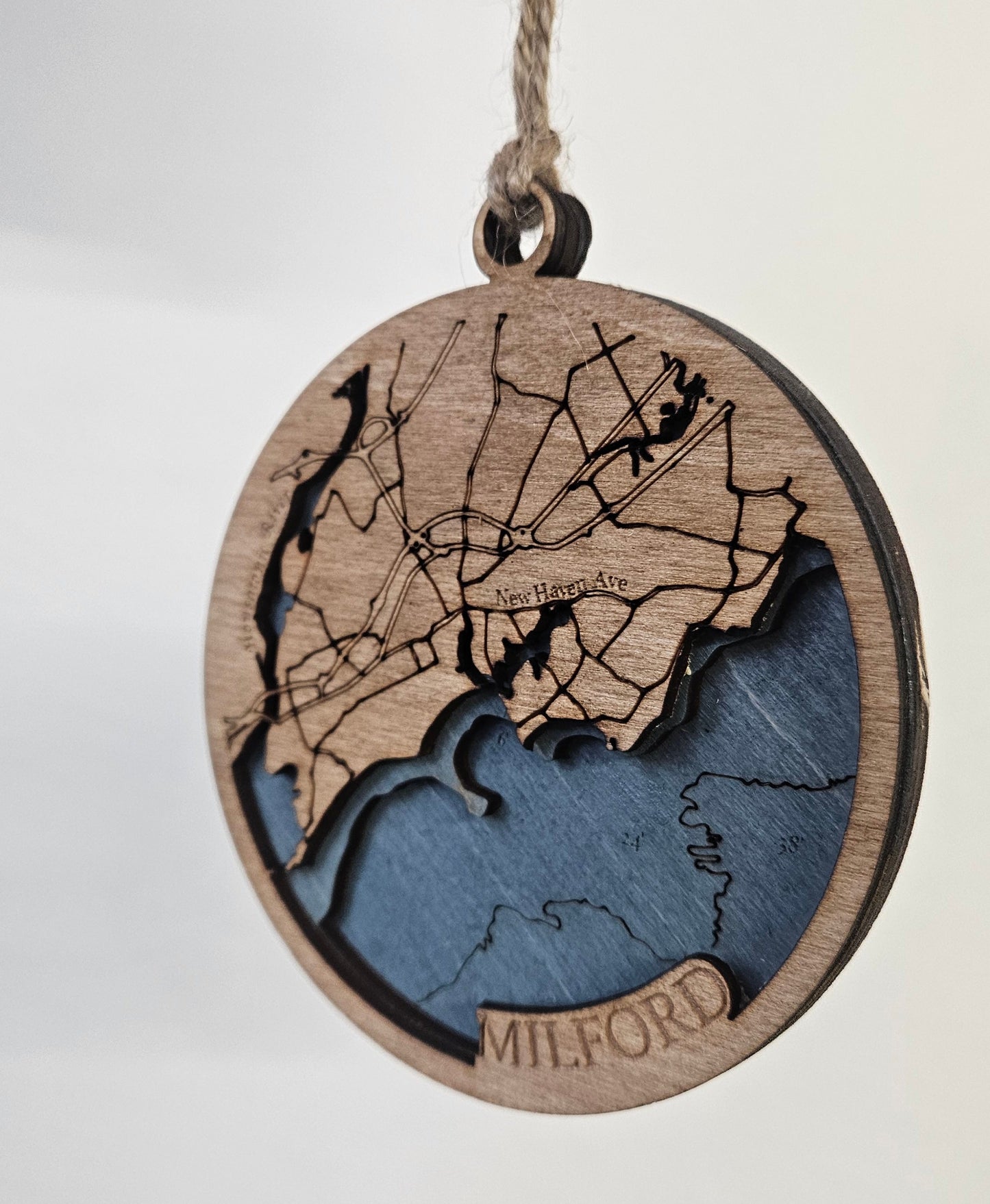 Milford, CT | 3d Wooden Ornament