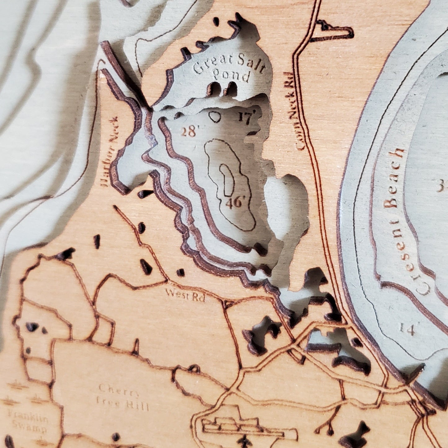 Block Island, New Shoreham  | 3D Wooden Hexagon