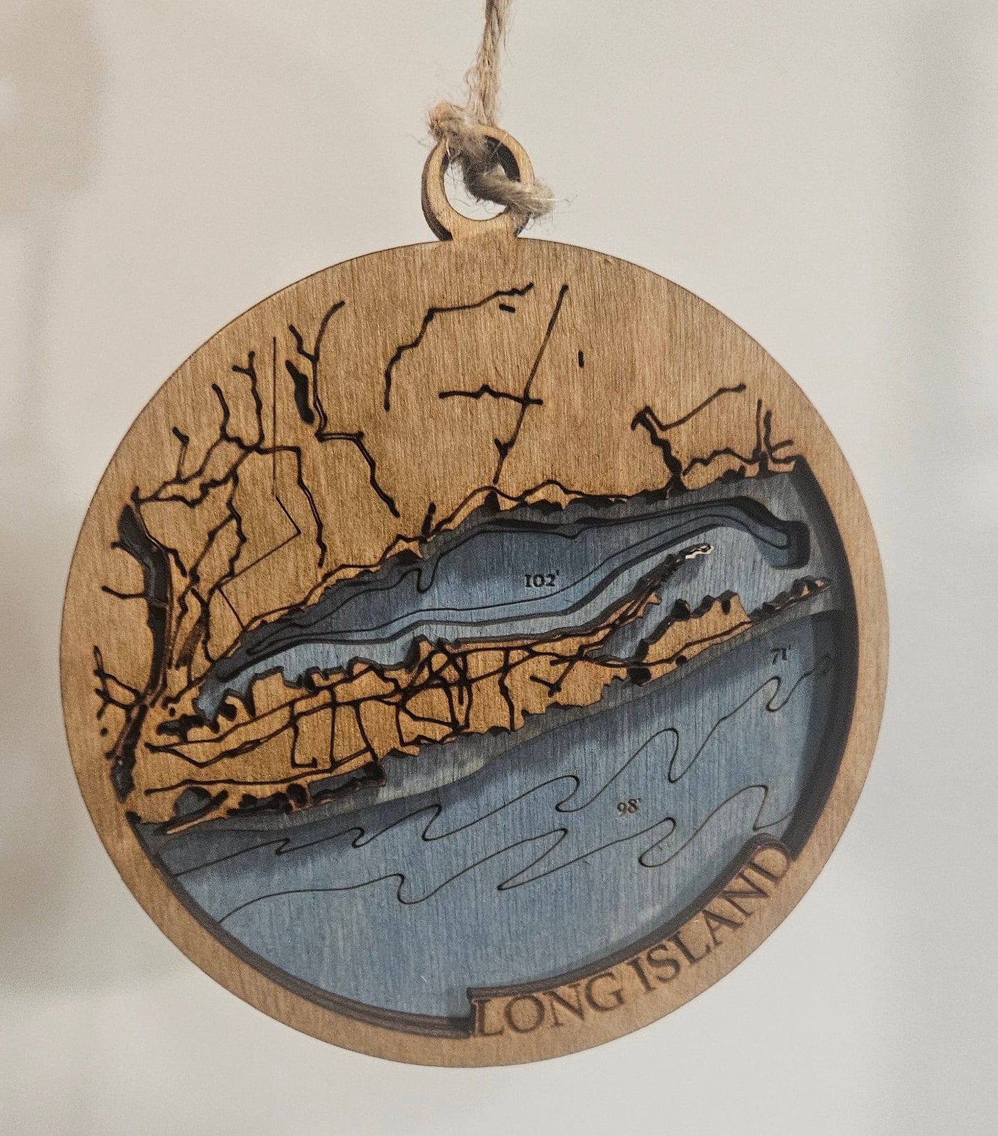 Long Island, New York | 3D Wooden Ornament