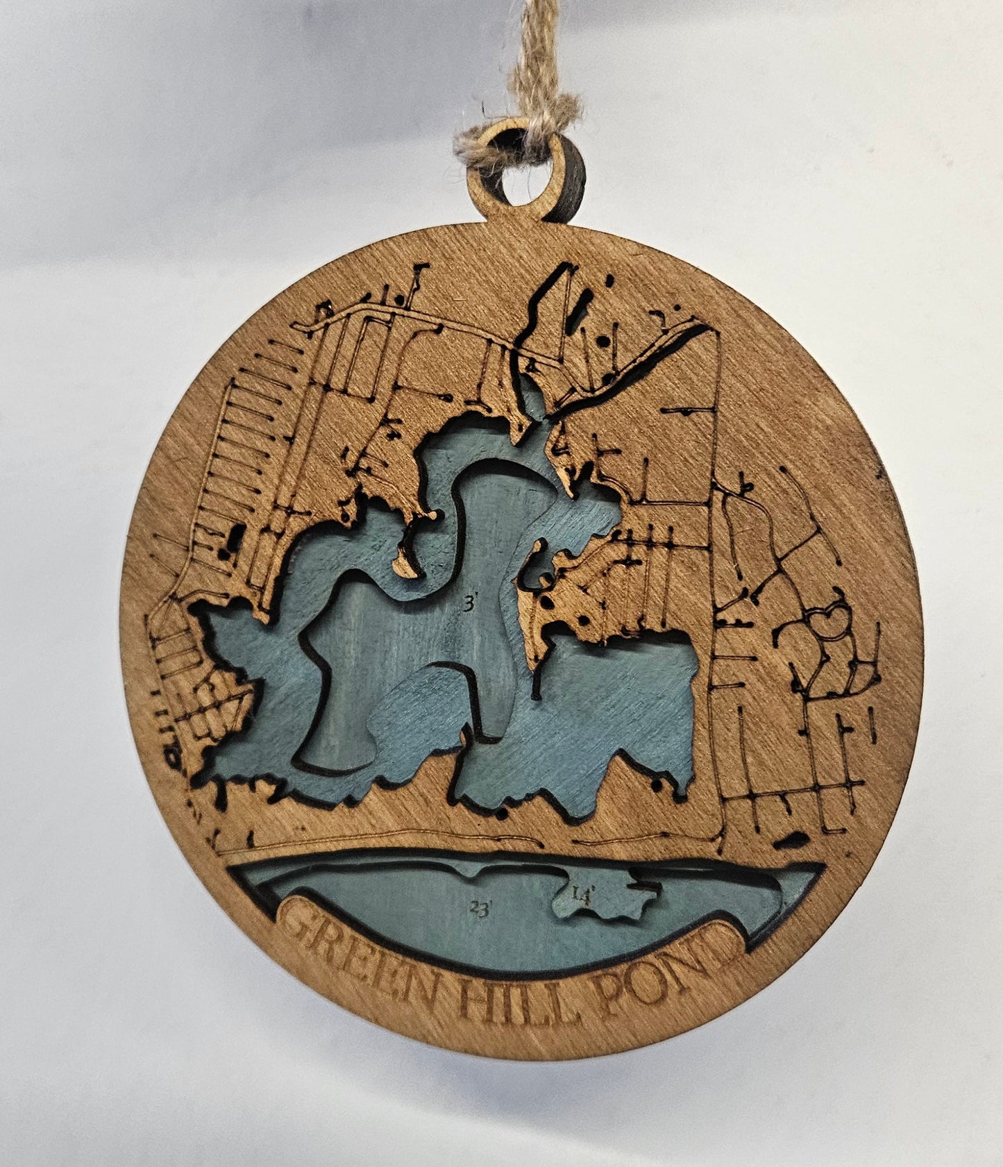 Green Hill Pond, Rhode Island | 3d Ornament