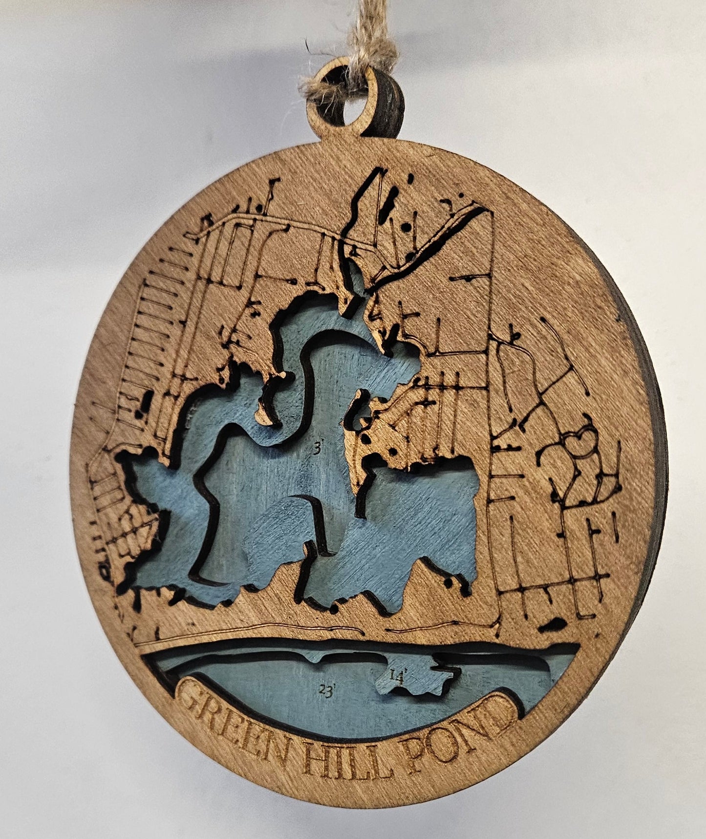 Green Hill Pond, Rhode Island | 3d Ornament