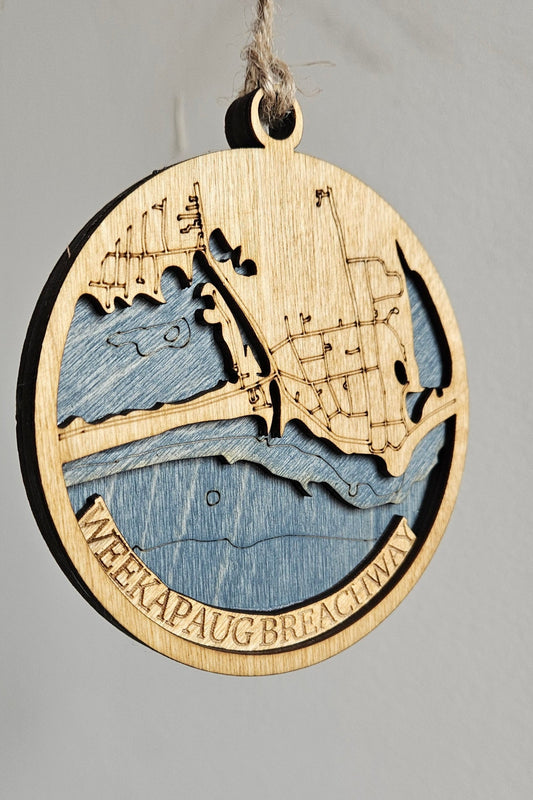 Weekapaug, Charlestown | Rhode Island | 3d bathymetric Ornament