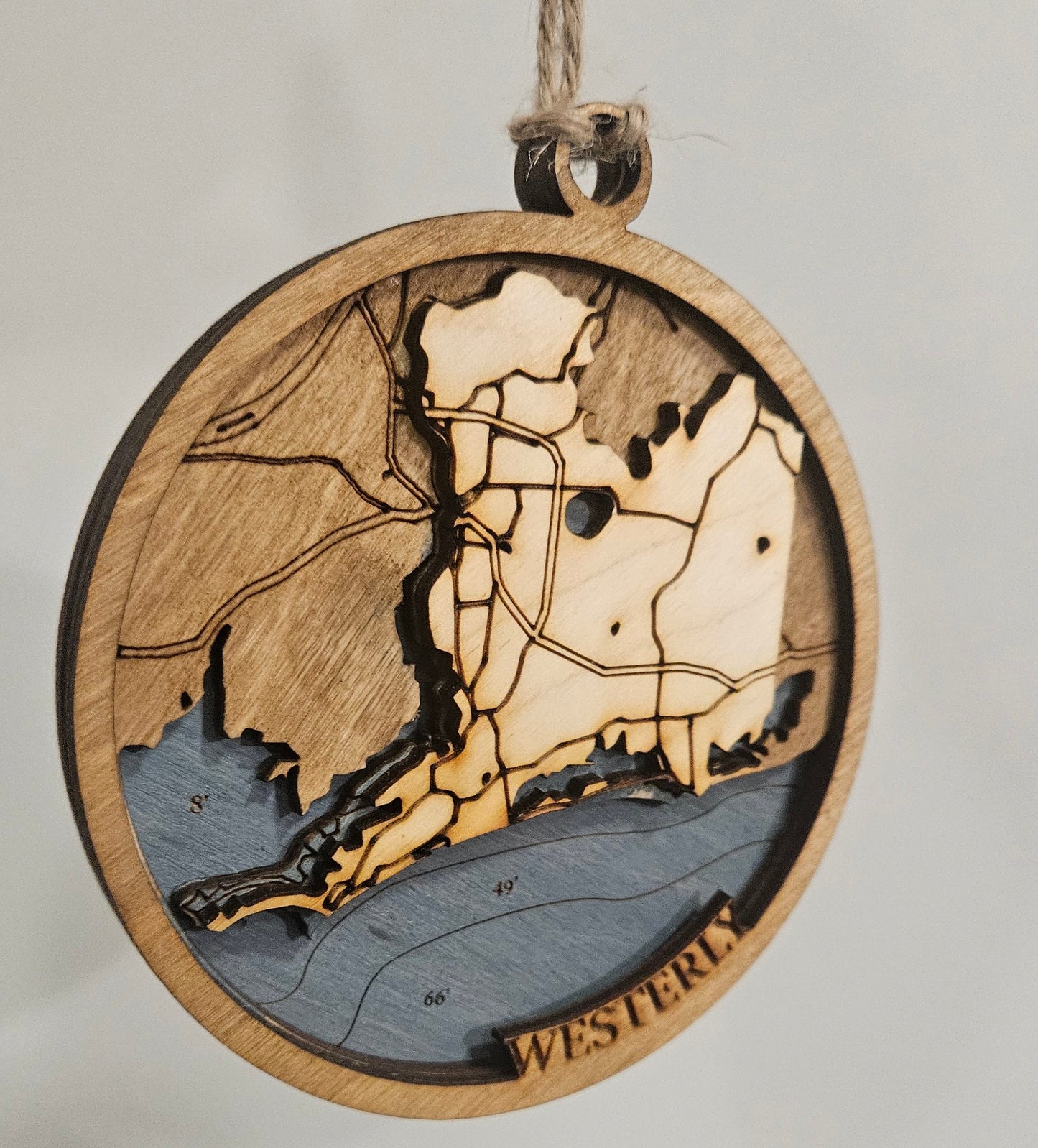 Westerly, Rhode Island  | 3D Wooden Ornament