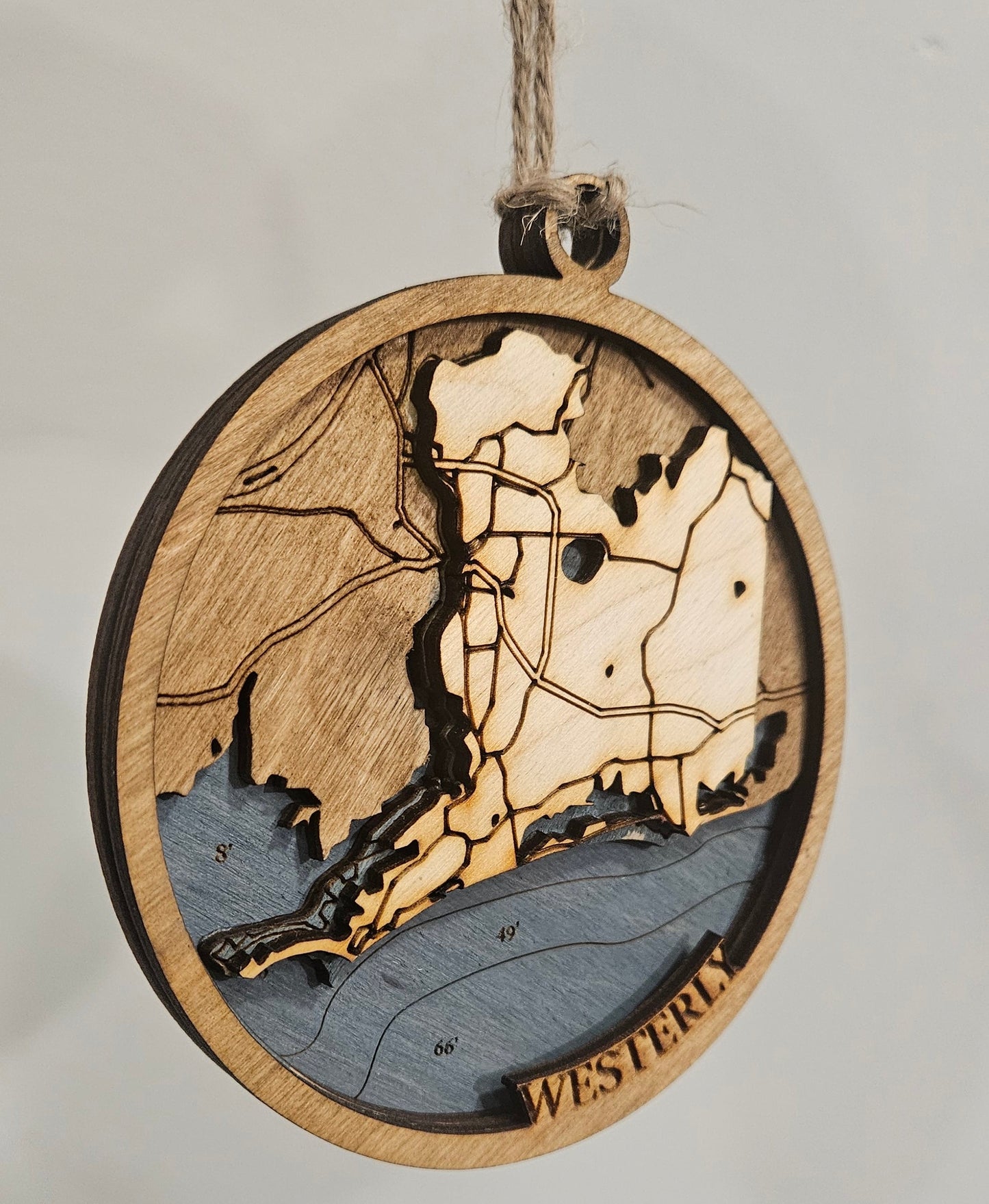 Westerly, Rhode Island  | 3D Wooden Ornament
